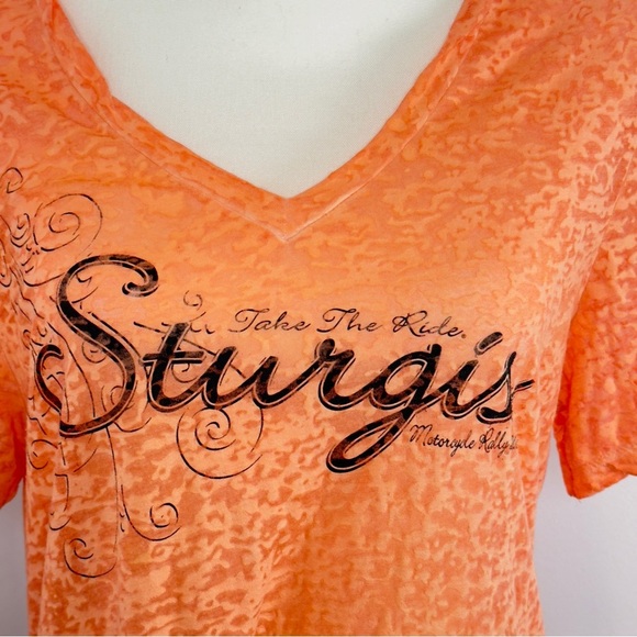 Sturgis 2018 Burn Out Woman’s Tee Size Large - Picture 2 of 7